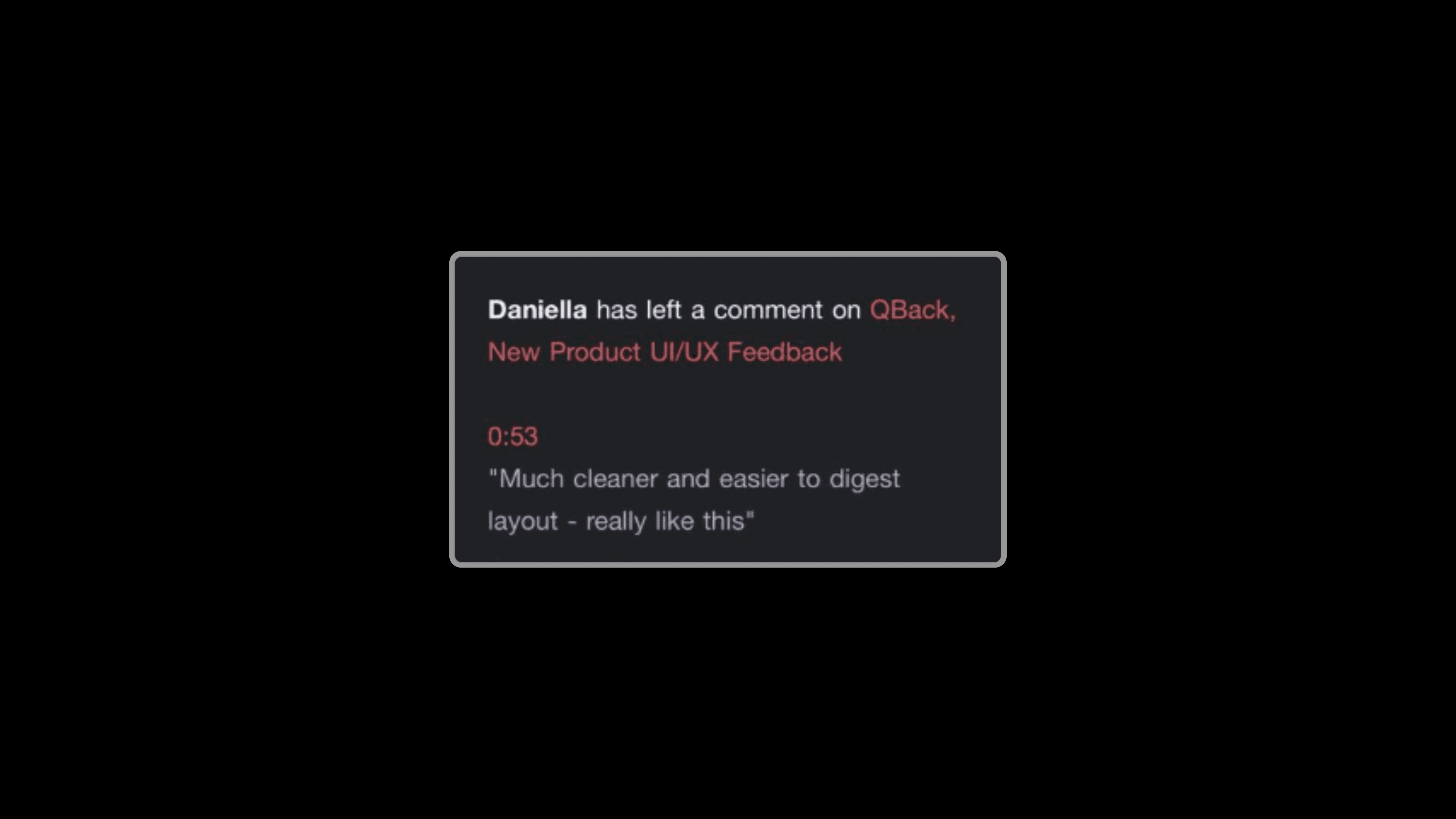 User Feedback
