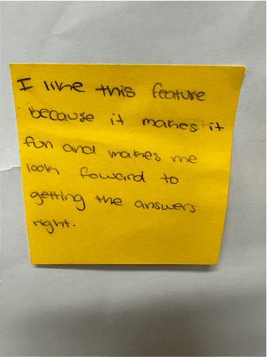Student reaction 7