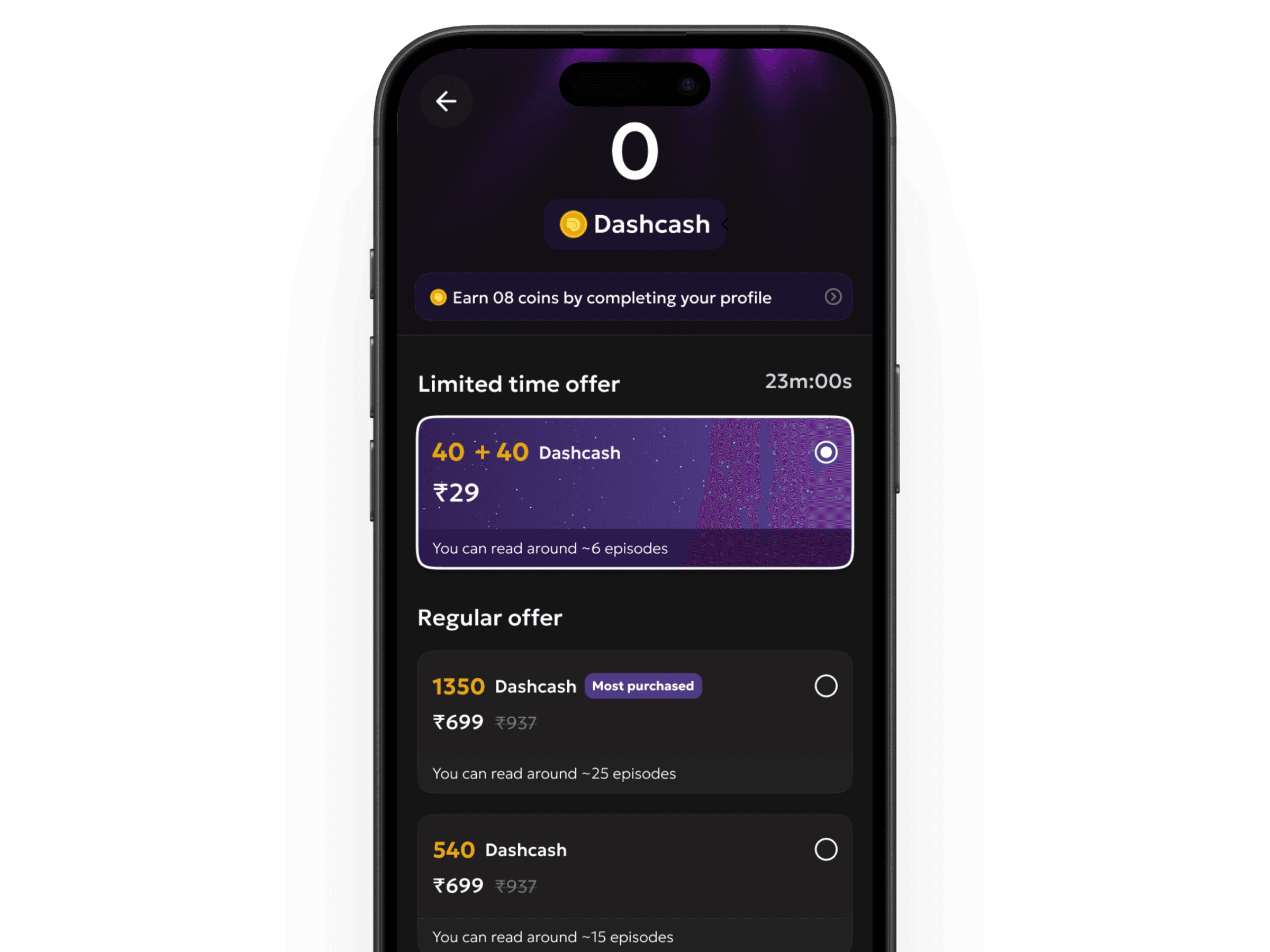 Pricing page concept